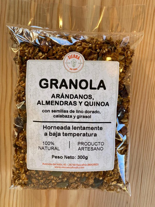 granola de arandanos almendras y quinoa