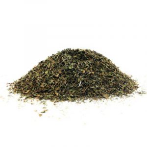 Menta hoja triturada
